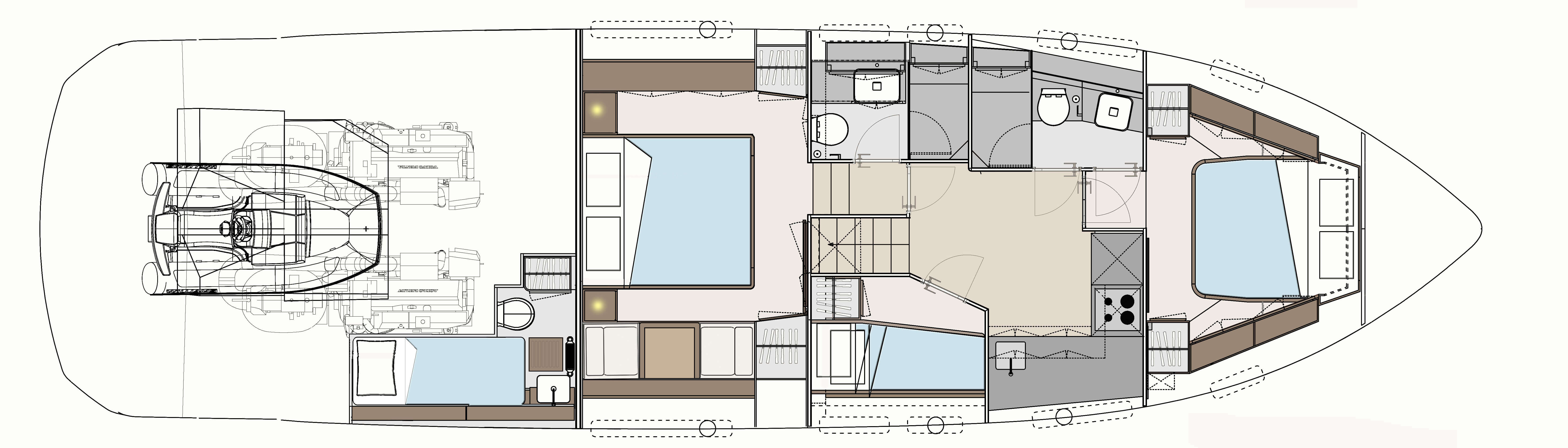 Filippetti Yacht Sport 55 - Lower Deck